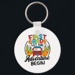 First Grade First Day Of 1st Grade Let The Adventu Key Ring<br><div class="desc">First Grade First Day Of 1st Grade Let The Adventure Begin</div>