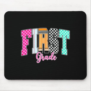 First grade funny back to school happy first day mouse pad