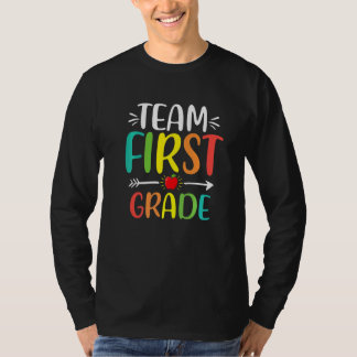 First Grade Girls Boys Teacher Team 1st Grade Back T-Shirt