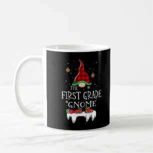 First Grade Gnome Buffalo Plaid Matching Family Xm Coffee Mug