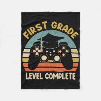 First Grade Level Complete Last Day Of School Vide Fleece Blanket