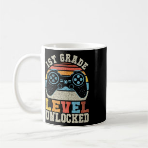First Grade Level Unlocked Gamer 1st Day Of School Coffee Mug