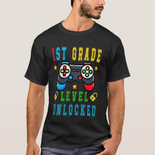 First Grade Level Unlocked kids Back to School Gam T-Shirt