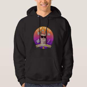 First Grade No Prob Llama Distressed Back to Schoo Hoodie