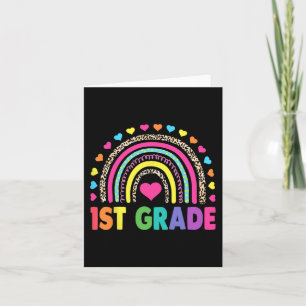 First Grade Rainbow Girls Boys Teacher Team 1st Gr Card