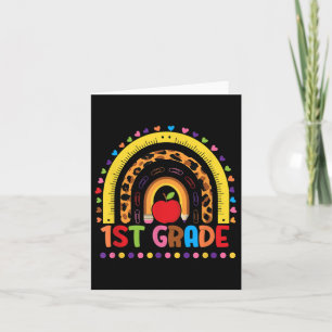 First Grade Rainbow Girls Boys Teacher Team 1st Gr Card