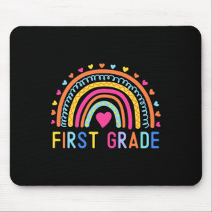 First Grade Rainbow Girls Boys Teacher Team 1st Gr Mouse Pad