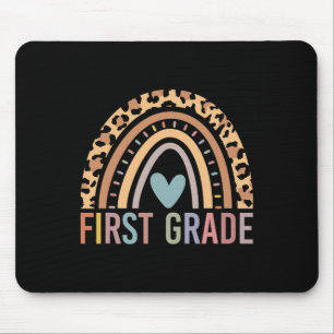 First Grade Rainbow Girls Boys Teacher Team 1st Gr Mouse Pad