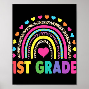 First Grade Rainbow Girls Boys Teacher Team 1st Gr Poster