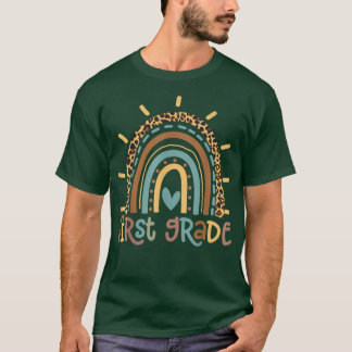 First Grade Rainbow Girls Boys Teacher Team 1st Gr T-Shirt