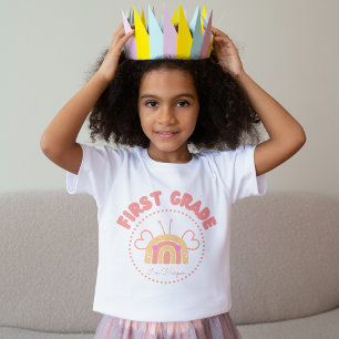First Grade Rainbow T-Shirt for Girls
