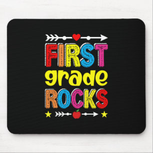 First Grade Rock Back To School Mouse Pad
