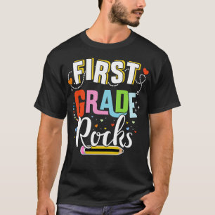 First grade rocks 1st back to school teacher stude T-Shirt