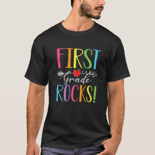 First Grade Rocks  1st Teacher Student Team School T-Shirt
