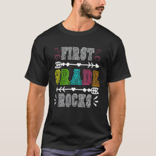 First Grade Rocks Back To School 1st Grade Teacher T-Shirt