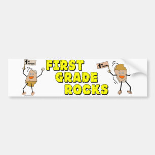 First Grade Rocks Bumper Sticker