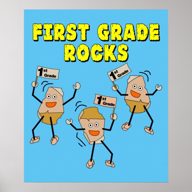 First Grade Rocks Poster (Front)