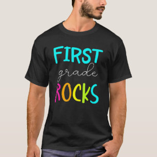 First Grade Rocks Team 1st Grade Teacher Back To T-Shirt