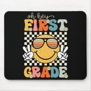 First grade smile retro back to school 1st grade mouse pad