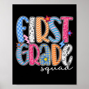 First Grade Squad 1st Grade Back To School Teacher Poster