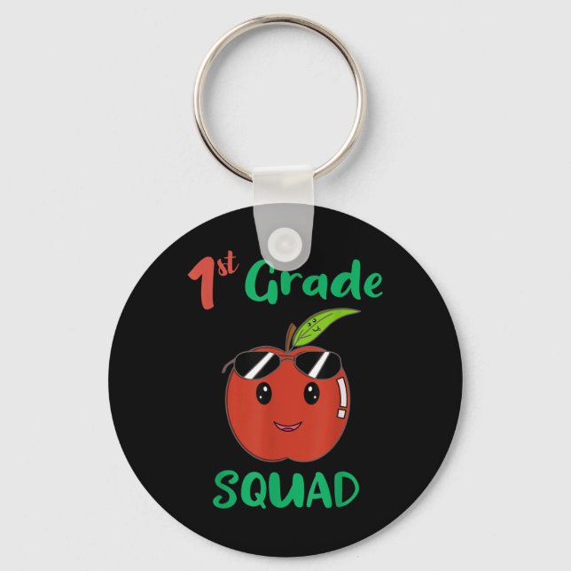 First Grade Squad Back To School Gifts  Key Ring (Front)