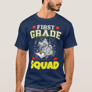 First Grade Squad Funny Elementary Primary School  T-Shirt