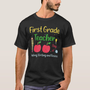 First Grade Teacher 100 Days Of Reading Writing An T-Shirt