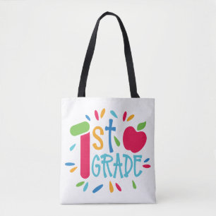 First Grade Teacher, 1st Grade Mum Back To School Tote Bag