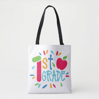 First Grade Teacher, 1st Grade Mum Back To School Tote Bag