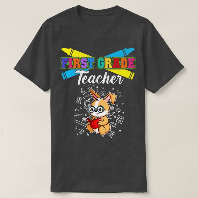 First Grade Teacher Elementary School Educator 3  T-Shirt (Design Front)
