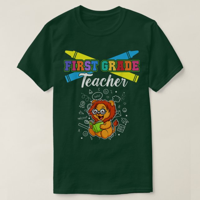 First Grade Teacher Elementary School Educator T-S T-Shirt (Design Front)