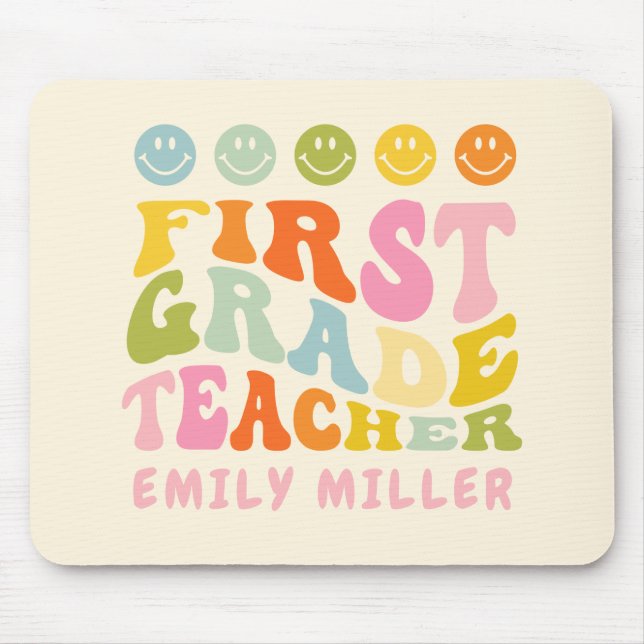 First Grade Teacher Gift Mouse Pad (Front)