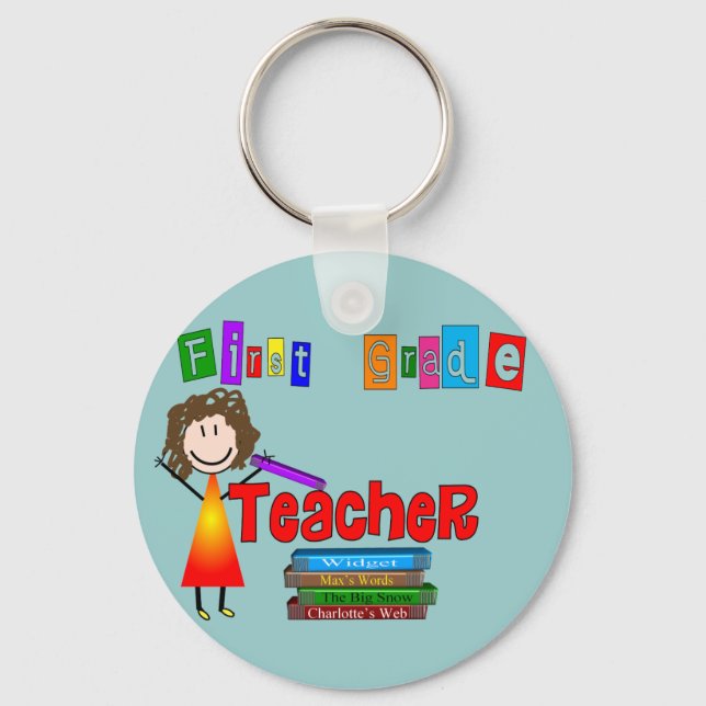 First Grade Teacher Gifts Key Ring (Front)