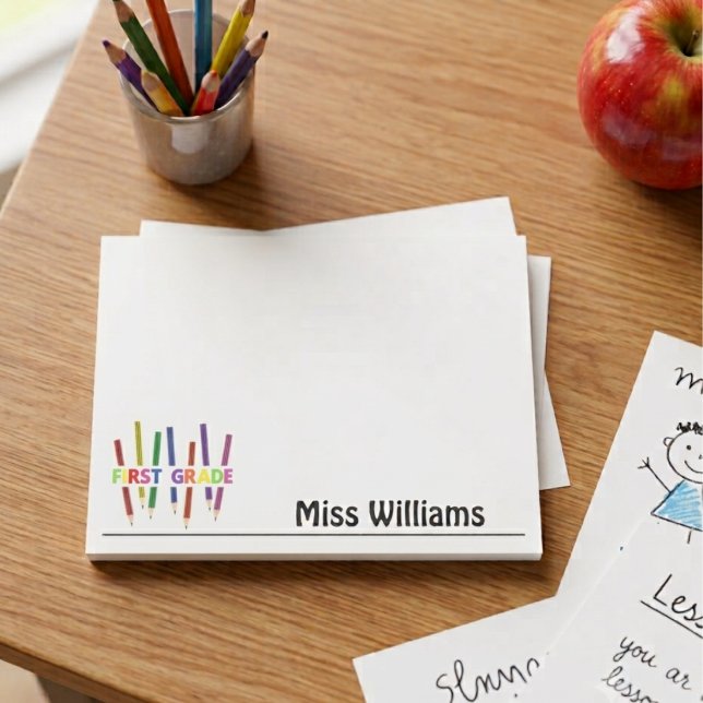 First Grade Teacher Post-it Notes (Creator Uploaded)