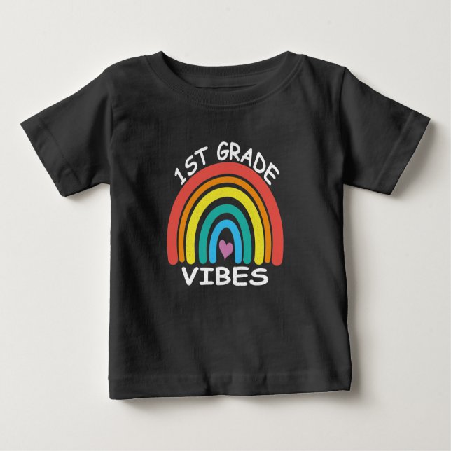 First Grade Teacher Shirt, Teacher Baby T-Shirt (Front)