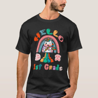 First Grade Teacher Student Rainbow Back To School T-Shirt