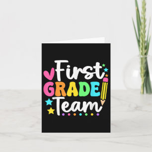 First Grade Team Back To School Teachers Students Card