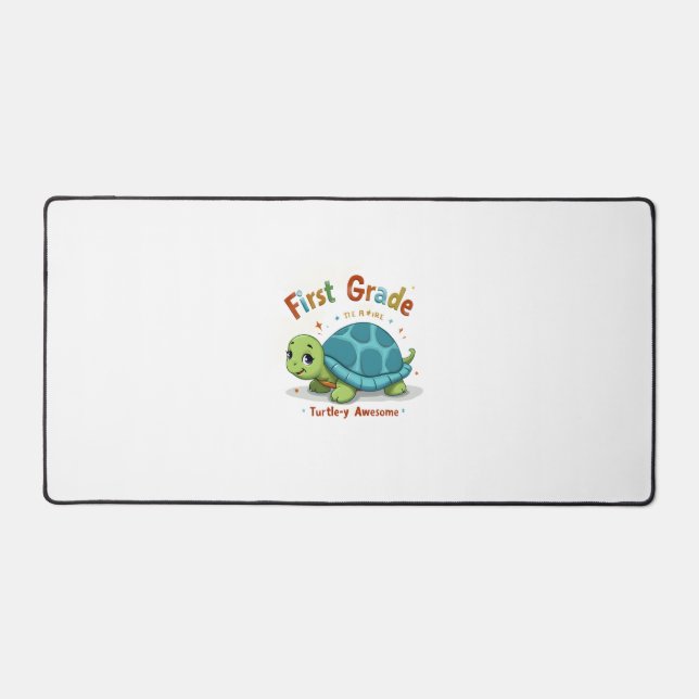 First Grade Turtle-y Awesome 1st Grade Back to Sch Desk Mat (Front)