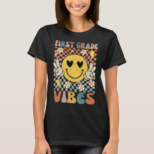 First Grade Vibes 1st Grade Retro Teacher 1st Day T-Shirt