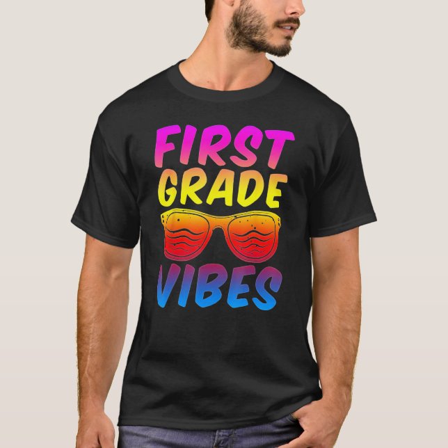 First Grade Vibes First Day Of 1st Grade Kids Back T-Shirt (Front)