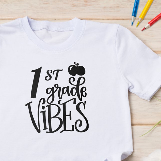 First Grade Vibes School T-Shirt (Start the school year off with some fun with this cute back to school shirt.)