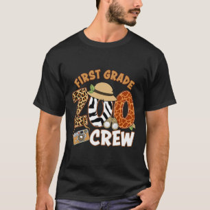 First Grade Zoo Crew Back To School Wild Animal Sa T-Shirt