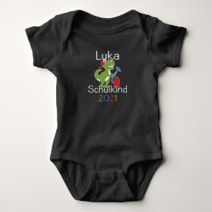 First Grader 2021 T-Rex Enrolment Luka 2021 Baby Bodysuit