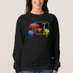 First Grader Jellyfish Letter As Monogram Sweatshirt
