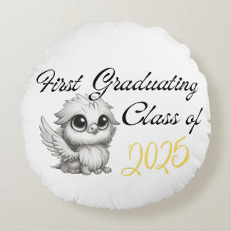 First Graduating Class 2025 Griffins Round Cushion