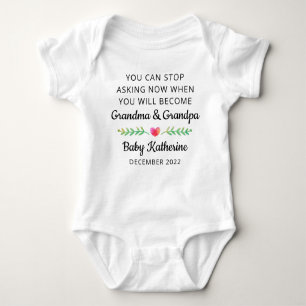 First Grandchild Pregnancy Announcement Baby Bodysuit