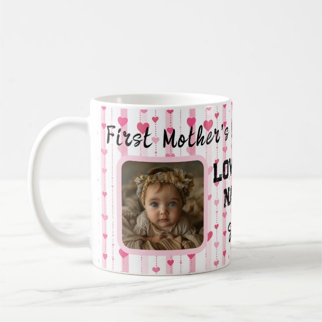 First Grandma Mother's Day: Love You Nanny Coffee Mug (Left)