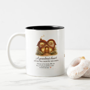 First Grandma Mug, New Grandma Gift Two-Tone Coffee Mug