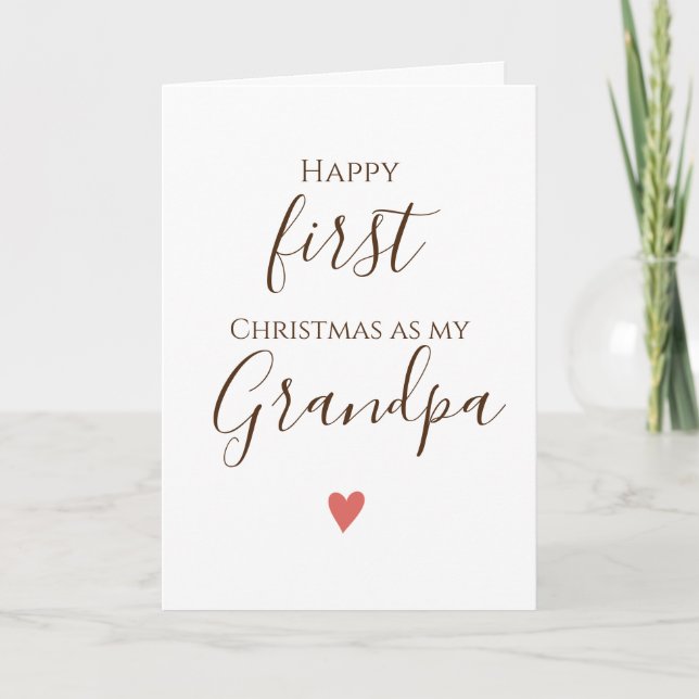 First   Grandpa Merry Chirstmas Card (Front)