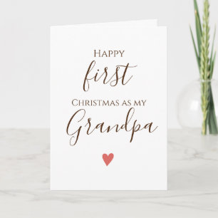 First Grandpa Merry Chirstmas Card
